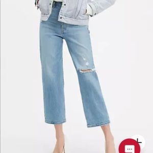 LEVIS RIBCAGE STRAIGHT ANKLE JEANS - TANGO FADE